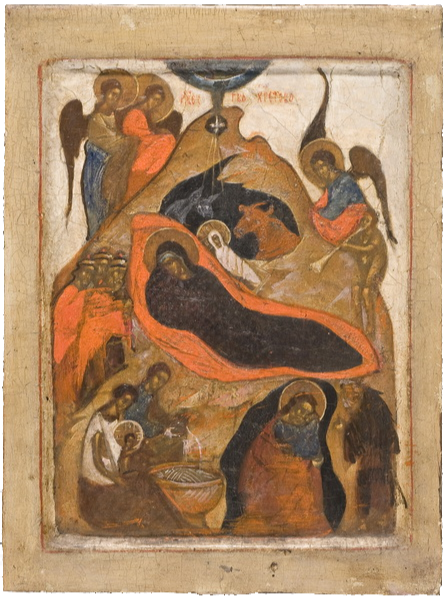 Nativity of Christ icon, Monk Gregory Kroug